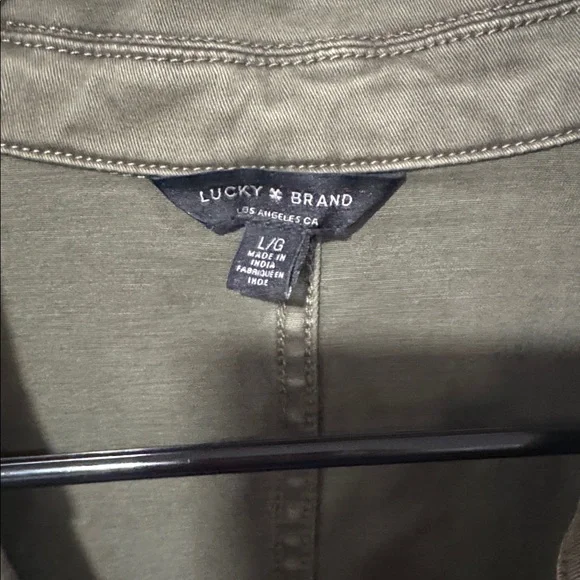 Lucky Brand Olive Green Button-Up Romper - Picture 2 of 4